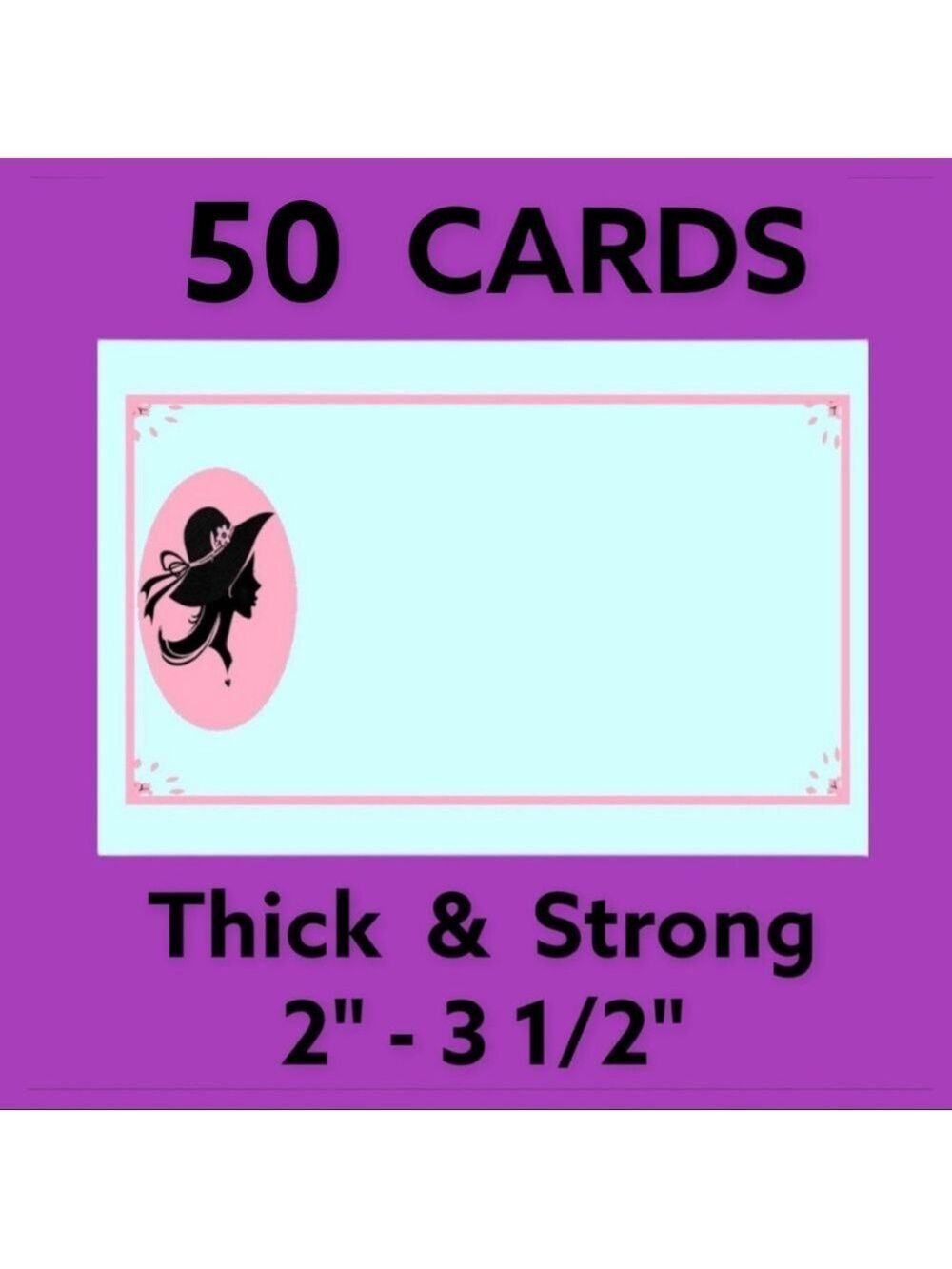 50 Cards Vintage Lady. PRICE IS FIRM 2" - 3 1/2"